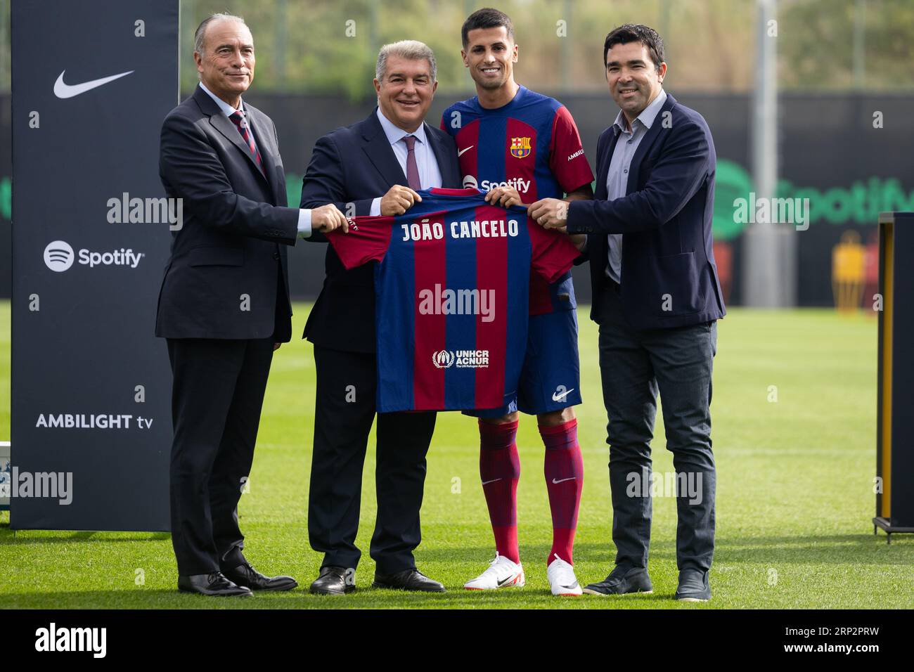 Barcelona, Spain. 02nd Sep, 2023. BARCELONA, SPAIN - SEPTEMBER 02: Joao Cancelo unveiling as new FC Barcelona player at Ciutat Esportiva Joan Gamper on September 02, 2023 in Barcelona, Spain Credit: DAX Images/Alamy Live News Stock Photo