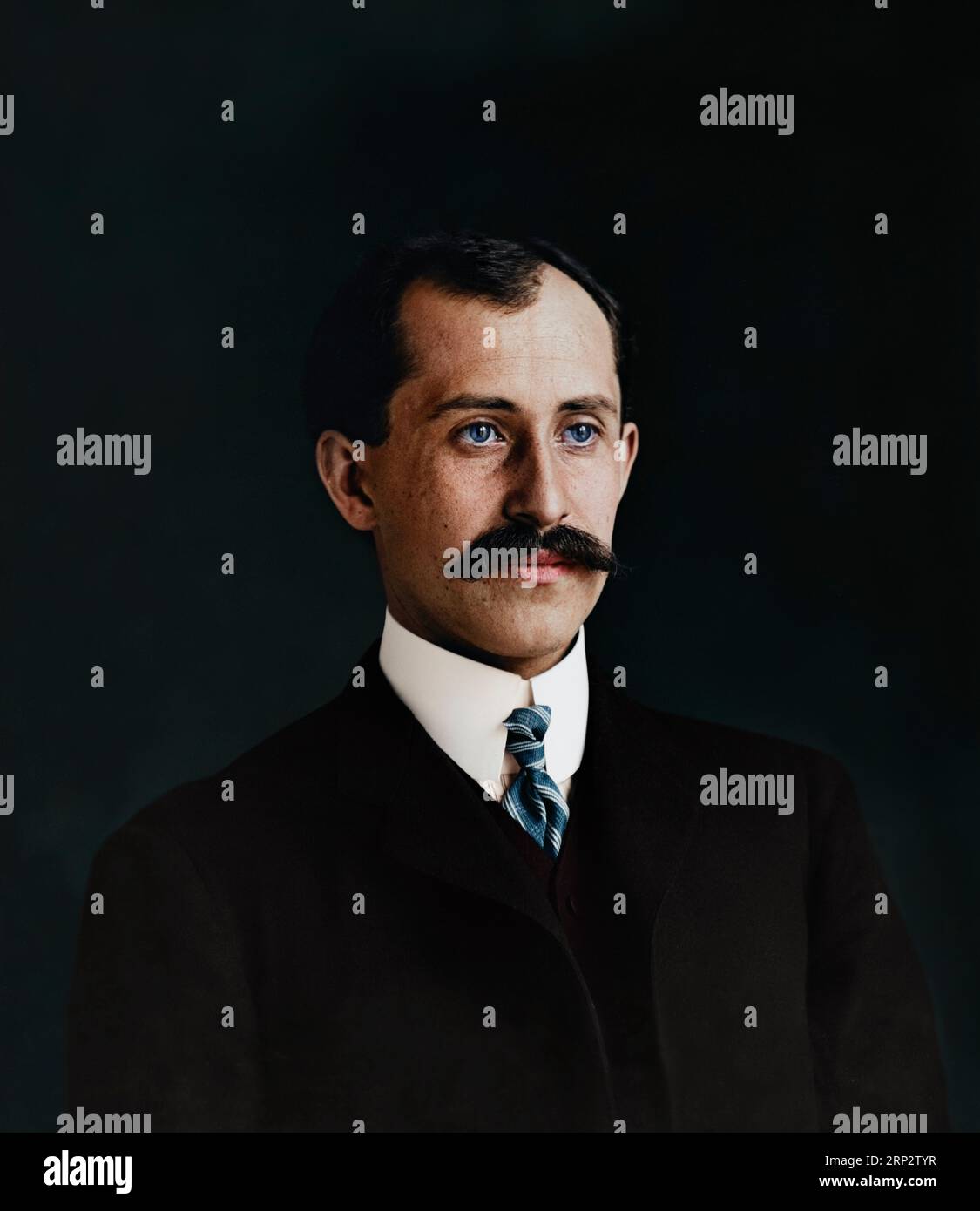 Orville Wright, age 34. Year 1905. Stock Photo