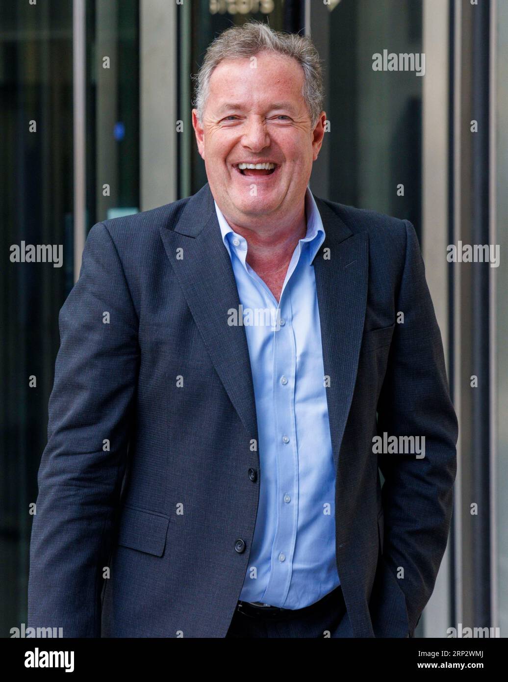 London, UK. 3rd Sep, 2023. Piers leaves the BBC studios after appearing on Sunday with