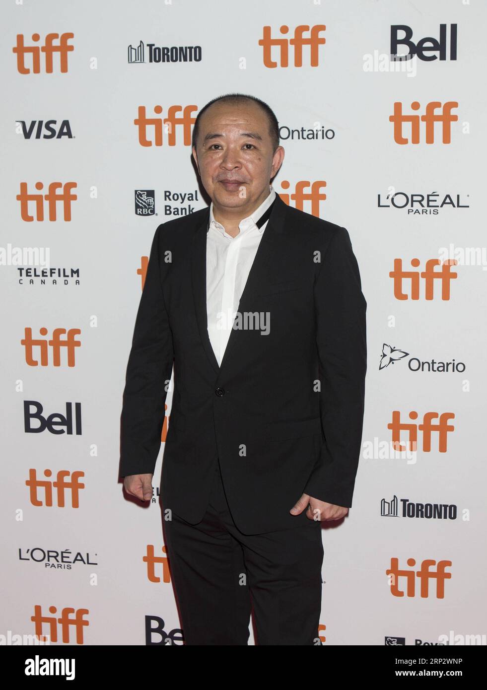 (180913) -- TORONTO, Sept. 13, 2018 -- Director Liu Jie poses for photos before the world premiere of the film Baby at Ryerson Theatre during the 2018 Toronto International Film Festival in Toronto, Canada, Sept. 12, 2018. ) (dtf) CANADA-TORONTO-TIFF- BABY ZouxZheng PUBLICATIONxNOTxINxCHN Stock Photo