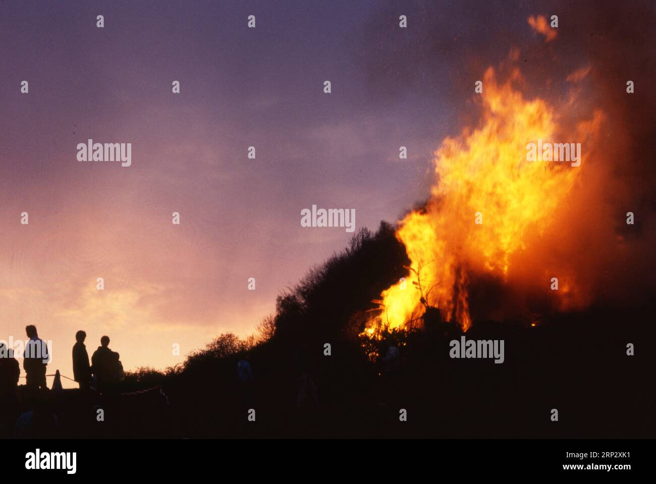 DEU, Germany: The historical slides from the times 80-90s events and persons from politics, culture, working life, medicine a.o. Iserlohn. Easter Stock Photo