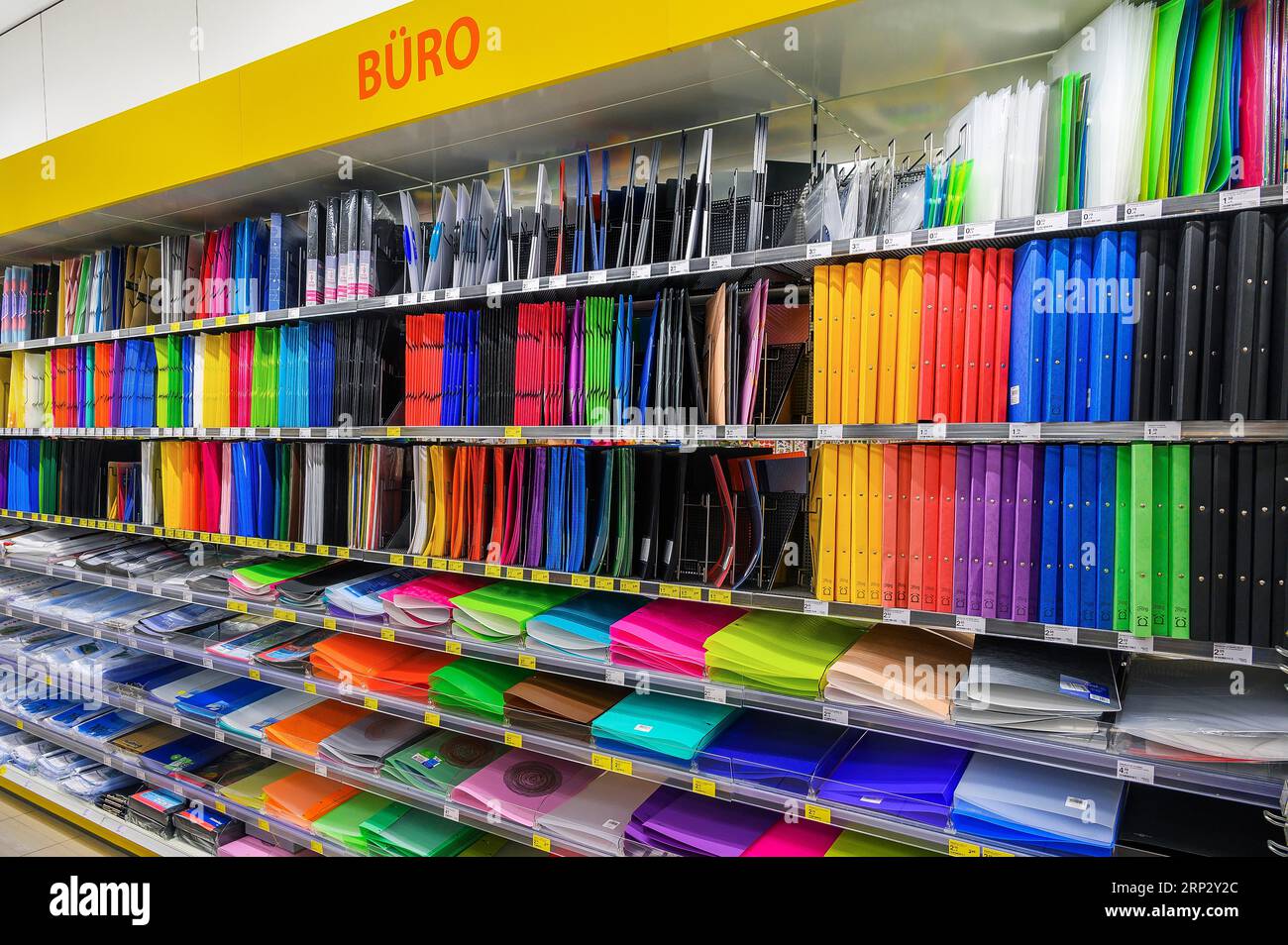 Office utensils in a department store, Allgaeu, Bavaria, Germany Stock