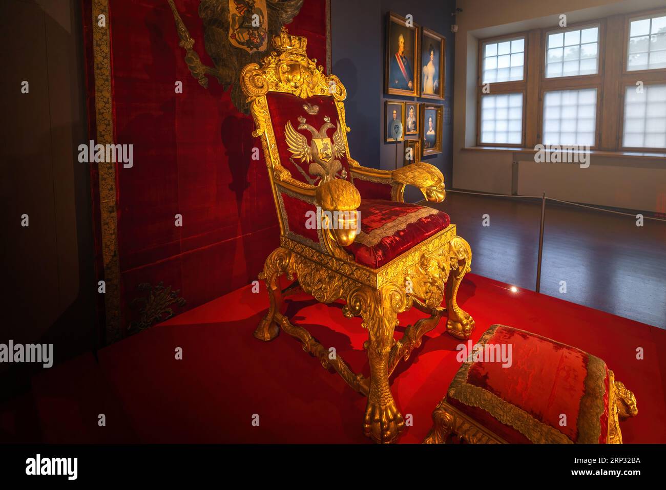 Imperial Throne at National Museum of Finland - Helsinki, Finland Stock Photo