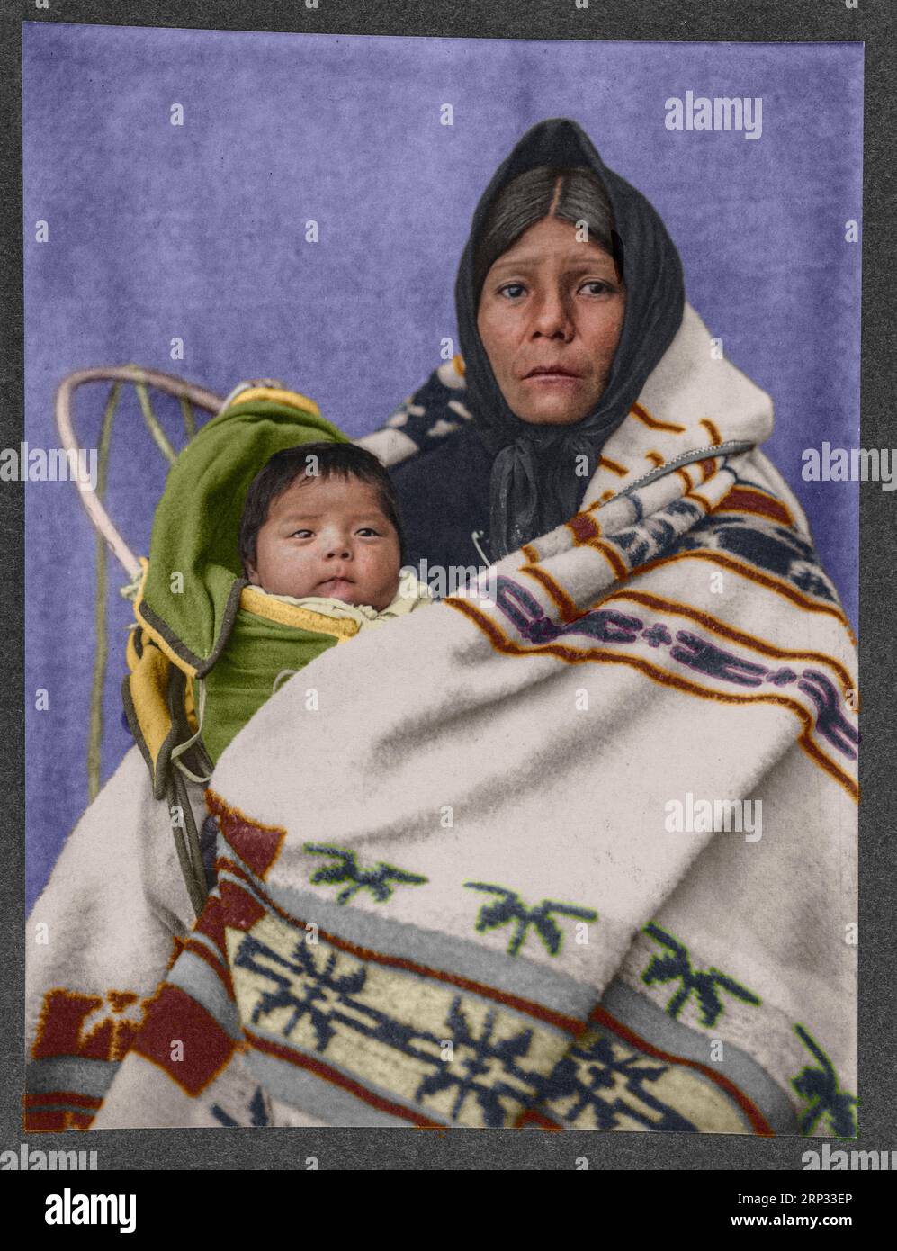 Yakima squaw and papoose. Photograph shows a Yakima Indian woman, half ...