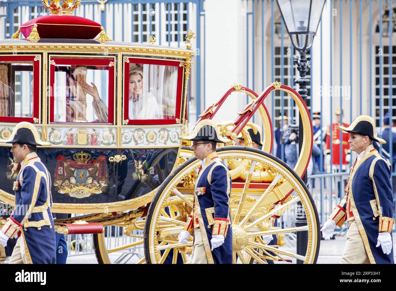 180918 THE HAGUE Sep. 18 2018 Dutch Queen Maxima is seen in the Glass Coach on the Prince s Day in The Hague the Netherlands Sept. 18 2018. Prinsjesdag