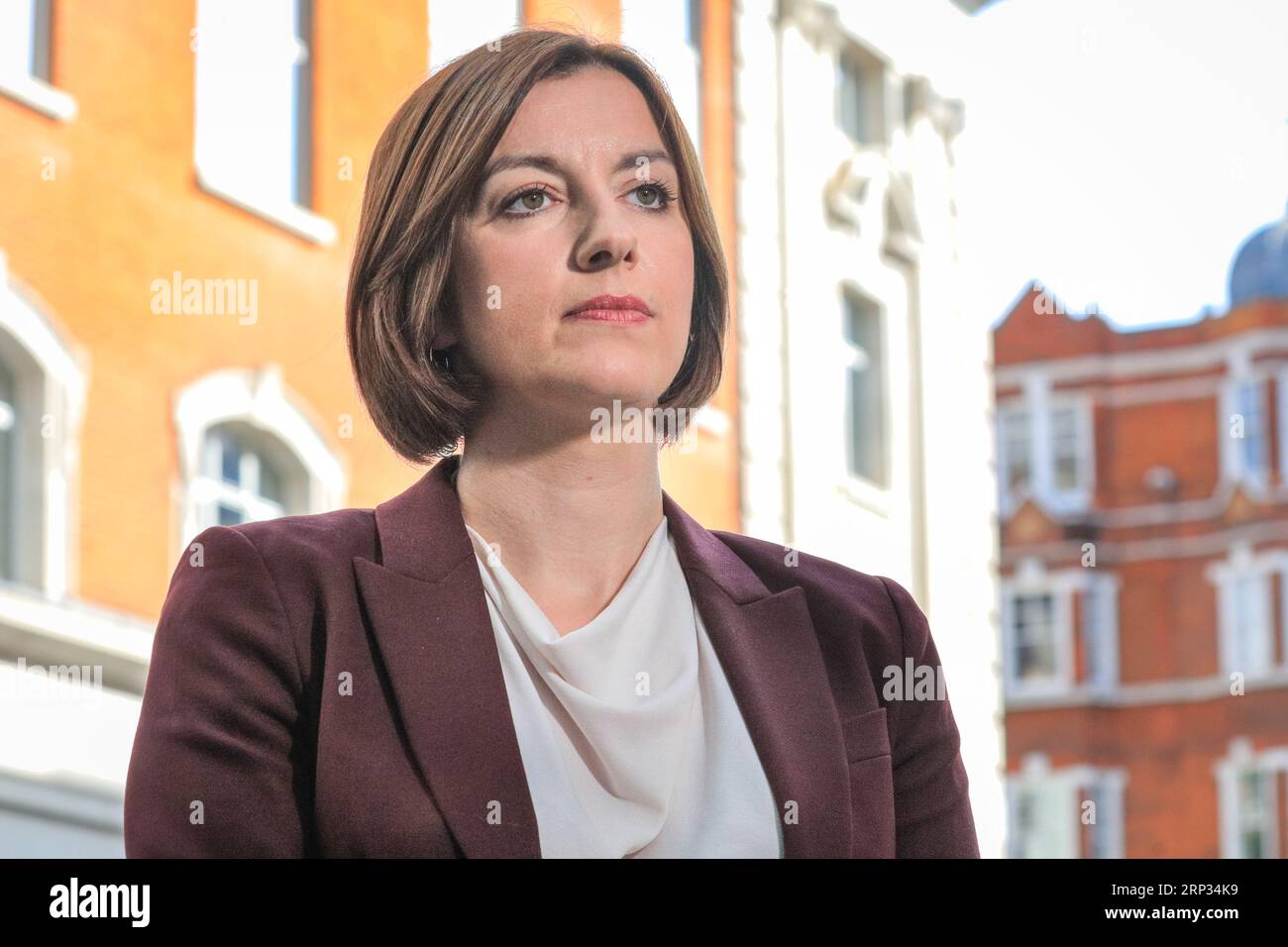 London, UK. 03rd Sep, 2023. Bridget Phillipson, MP, Shadow Secretary of State for Education (Labour) at the BBC for the Sunday Morning programme. Phillipson is interviewed regarding the current RAAC concrete schools closure crisis. Credit: Imageplotter/Alamy Live News Stock Photo