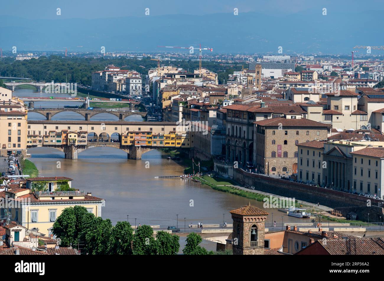 The oldest surviving medieval bridge (Ponte Vecchio ) with its Roman ...