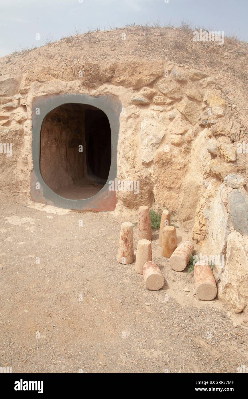 Archaeological site of Los Millares from the Copper Age Stock Photo