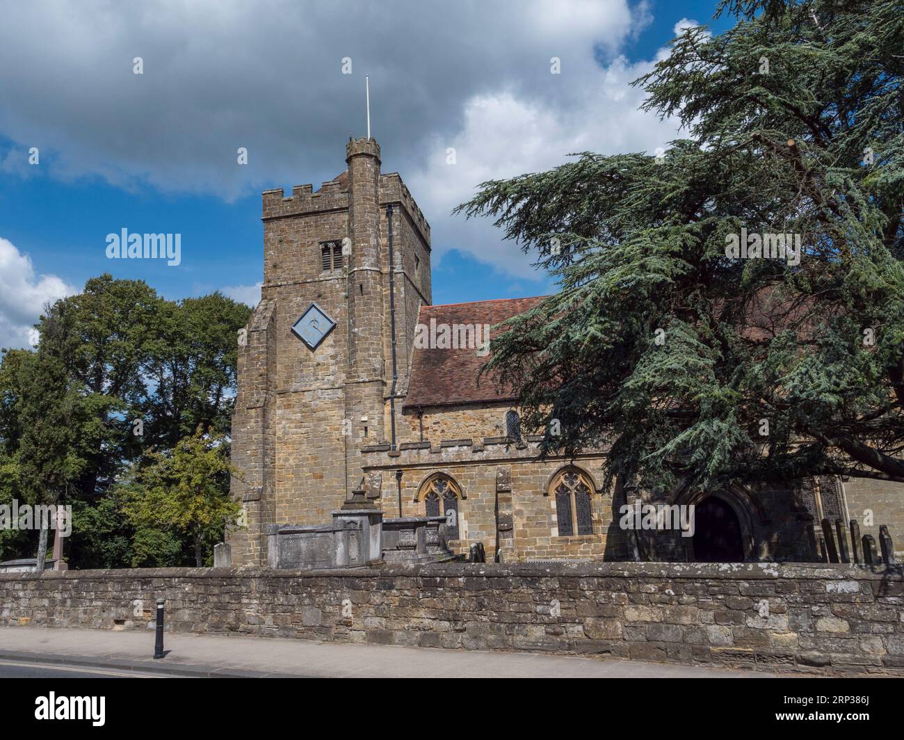 The Church of St Mary the Virgin in Battle (site of the 1066 Battle of Hastings), East Sussex, UK. Stock Photo