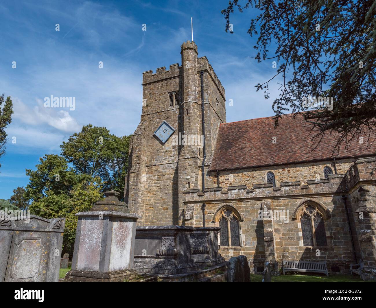 The Church of St Mary the Virgin in Battle (site of the 1066 Battle of Hastings), East Sussex, UK. Stock Photo
