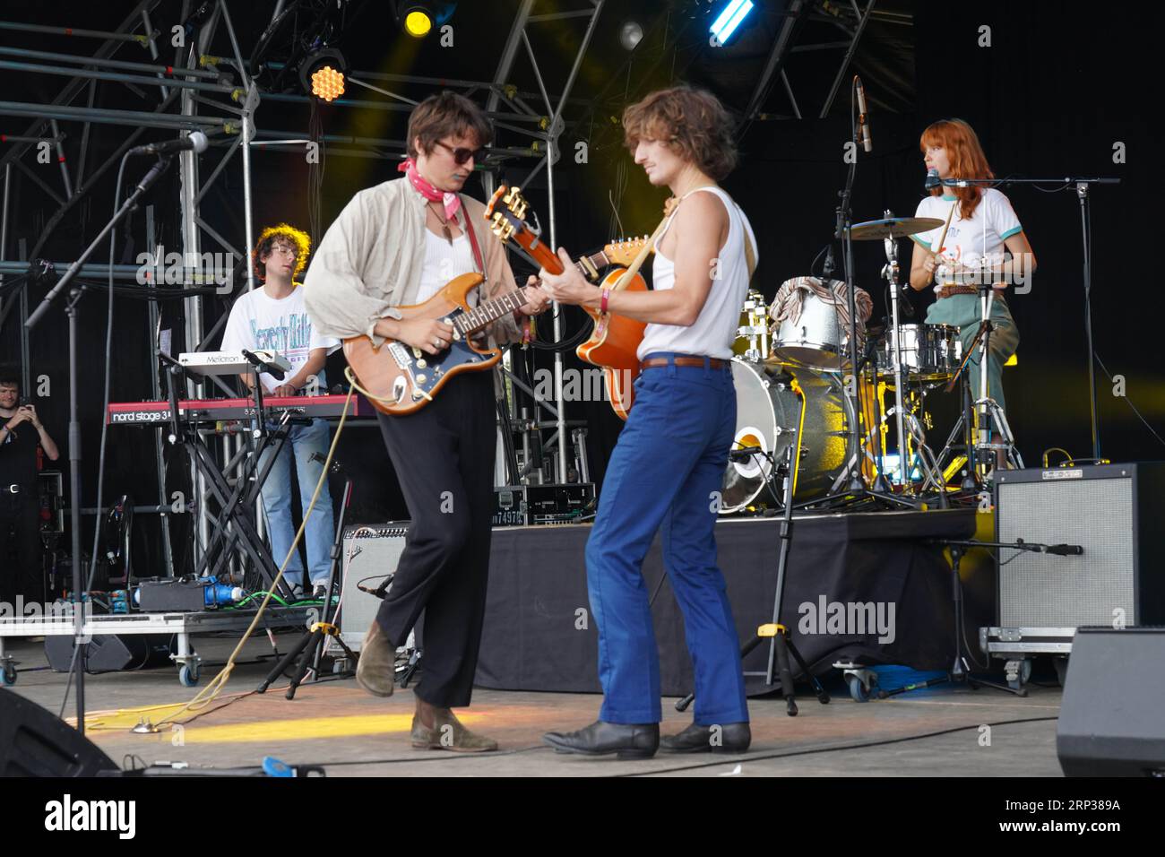 Dorset, UK. Saturday, 2 September, 2023. Oracle Sisters performing at the 2023 edition of the End of the Road festival at Larmer Tree Gardens in Dorset. Photo date: Saturday, September 2, 2023. Photo credit should read: Richard Gray/Alamy Live News Stock Photo