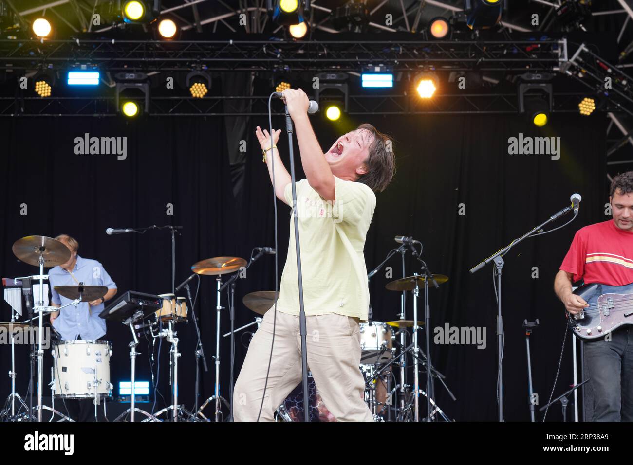 Dorset, UK. Saturday, 2 September, 2023. Willem Smit of Personal Trainer performing at the 2023 edition of the End of the Road festival at Larmer Tree Gardens in Dorset. Photo date: Saturday, September 2, 2023. Photo credit should read: Richard Gray/Alamy Live News Stock Photo