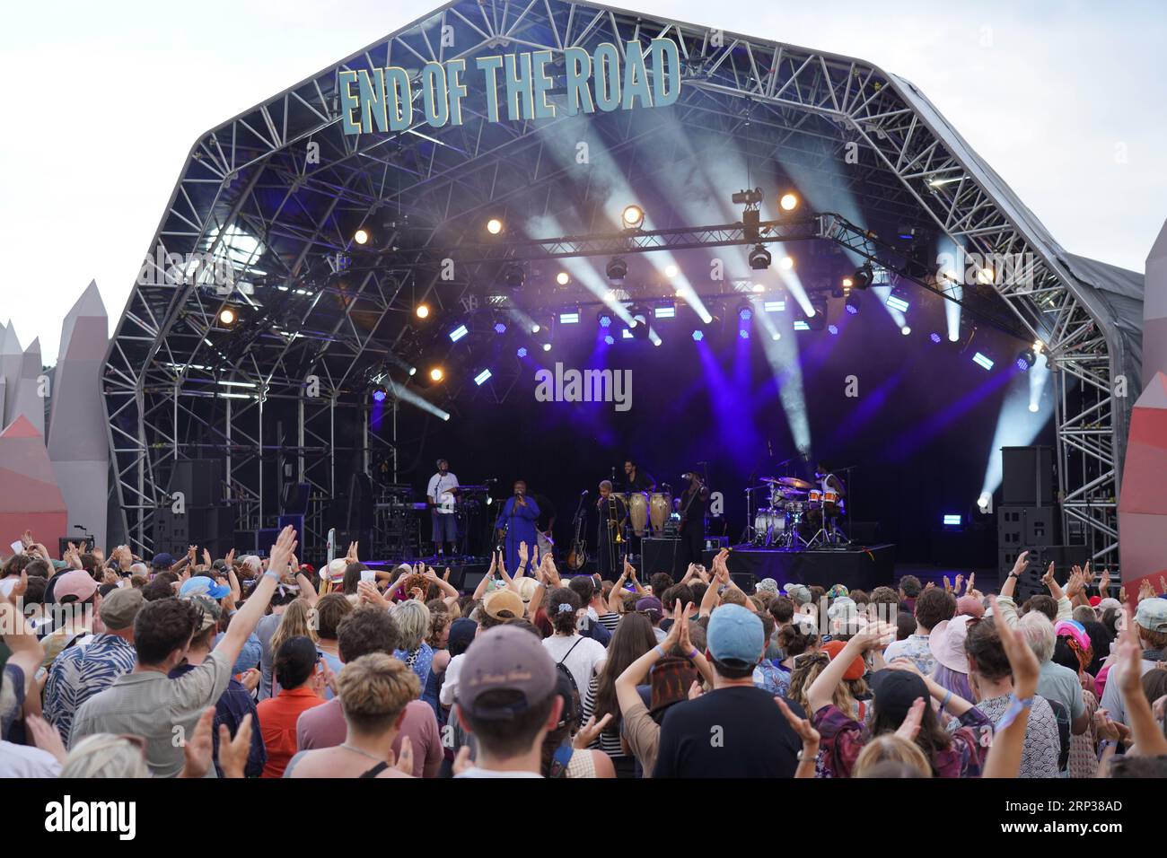 Dorset, UK. Saturday, 2 September, 2023. Kokoroko performing at the 2023 edition of the End of the Road festival at Larmer Tree Gardens in Dorset. Photo date: Saturday, September 2, 2023. Photo credit should read: Richard Gray/Alamy Live News Stock Photo