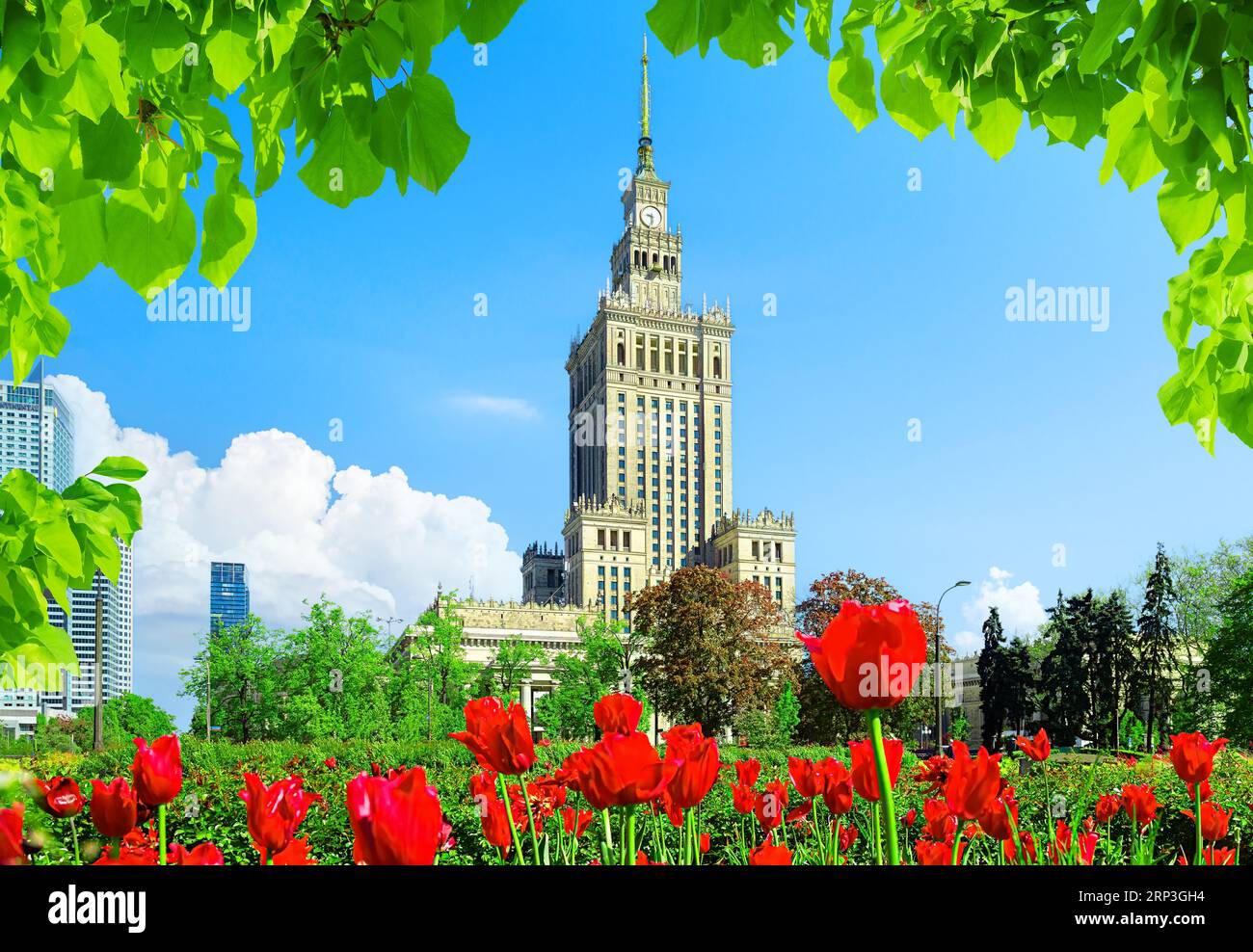 Palace of Culture and Science in Warsaw Stock Photo