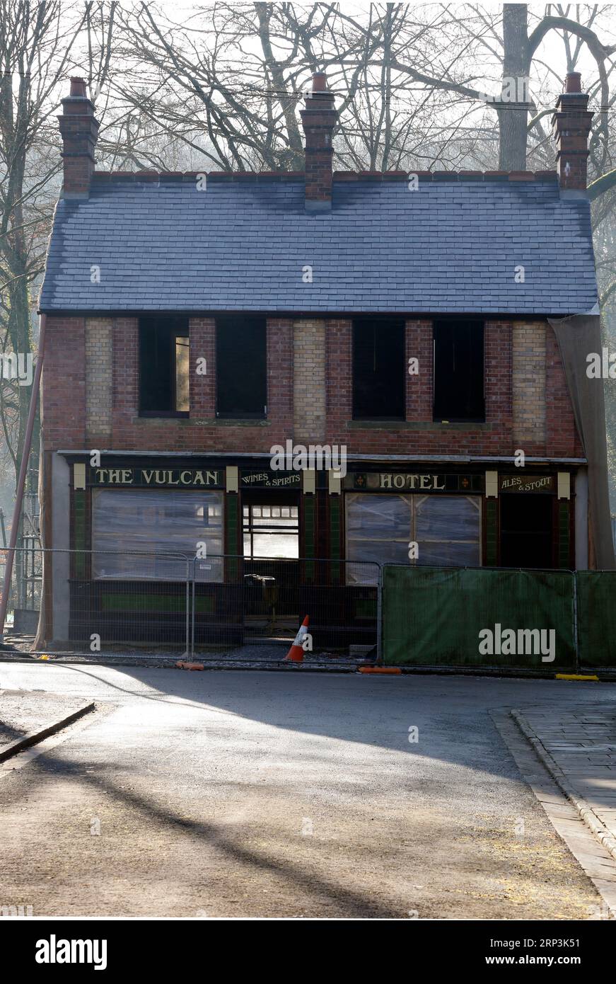 The Vulcan pub under construction, 2023, Saint Fagans National Museum