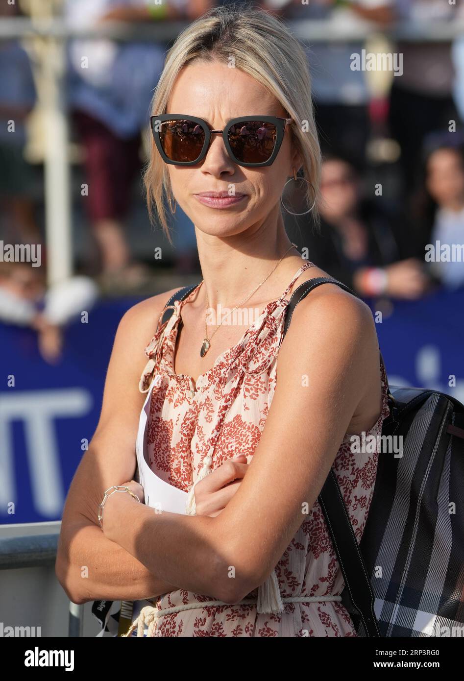 Marion Rousse of France Television during the Bretagne Classic - Ouest,  France. , . in Plouay, France - Photo Laurent Lairys/DPPI Credit: DPPI  Media/Alamy Live News Stock Photo - Alamy