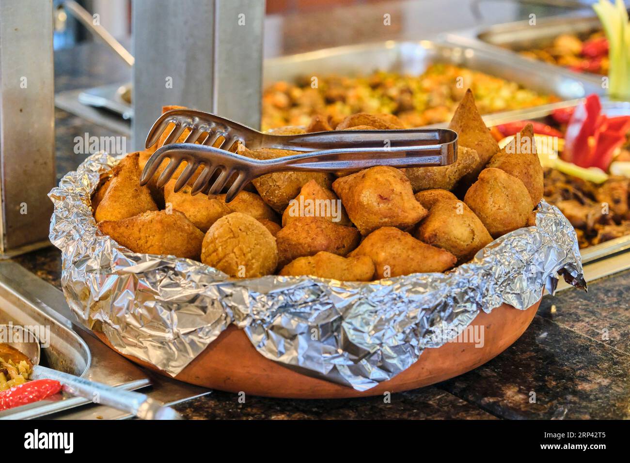 Selfservice food court of a luxurious hotel. lounge of a nice hotel