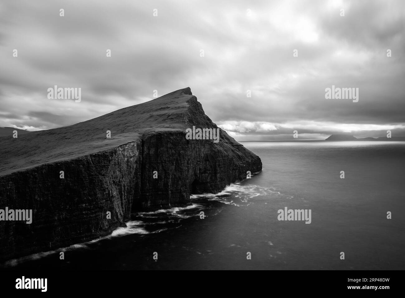 Facing the Ocean - Faroe Islands Stock Photo