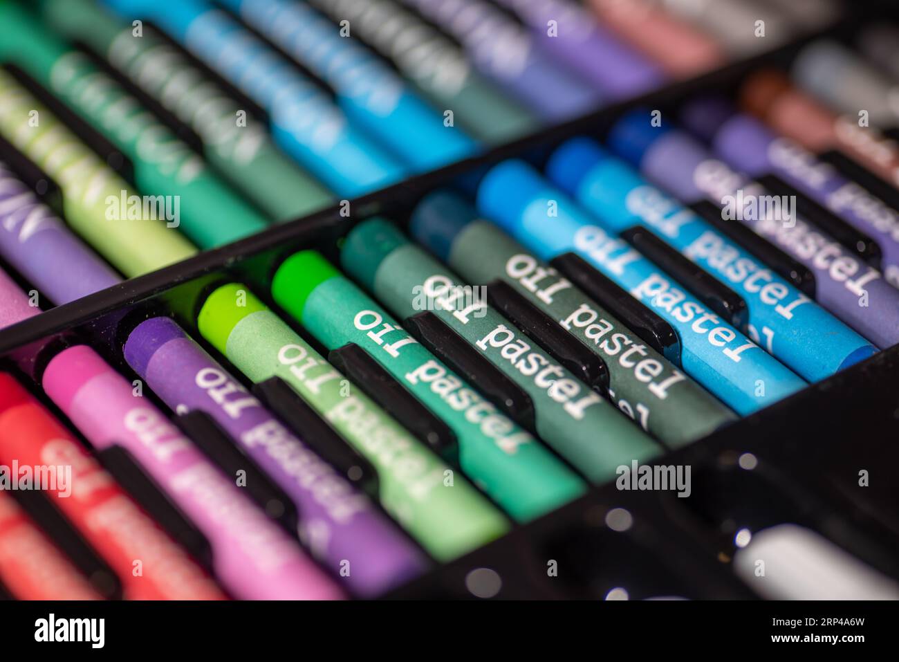 Close up of multicolor oil pastel crayons Stock Photo - Alamy