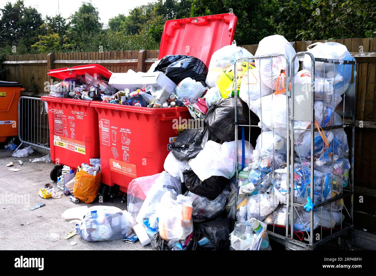 recycled rubbish bins in herne bay kent,uk september 3