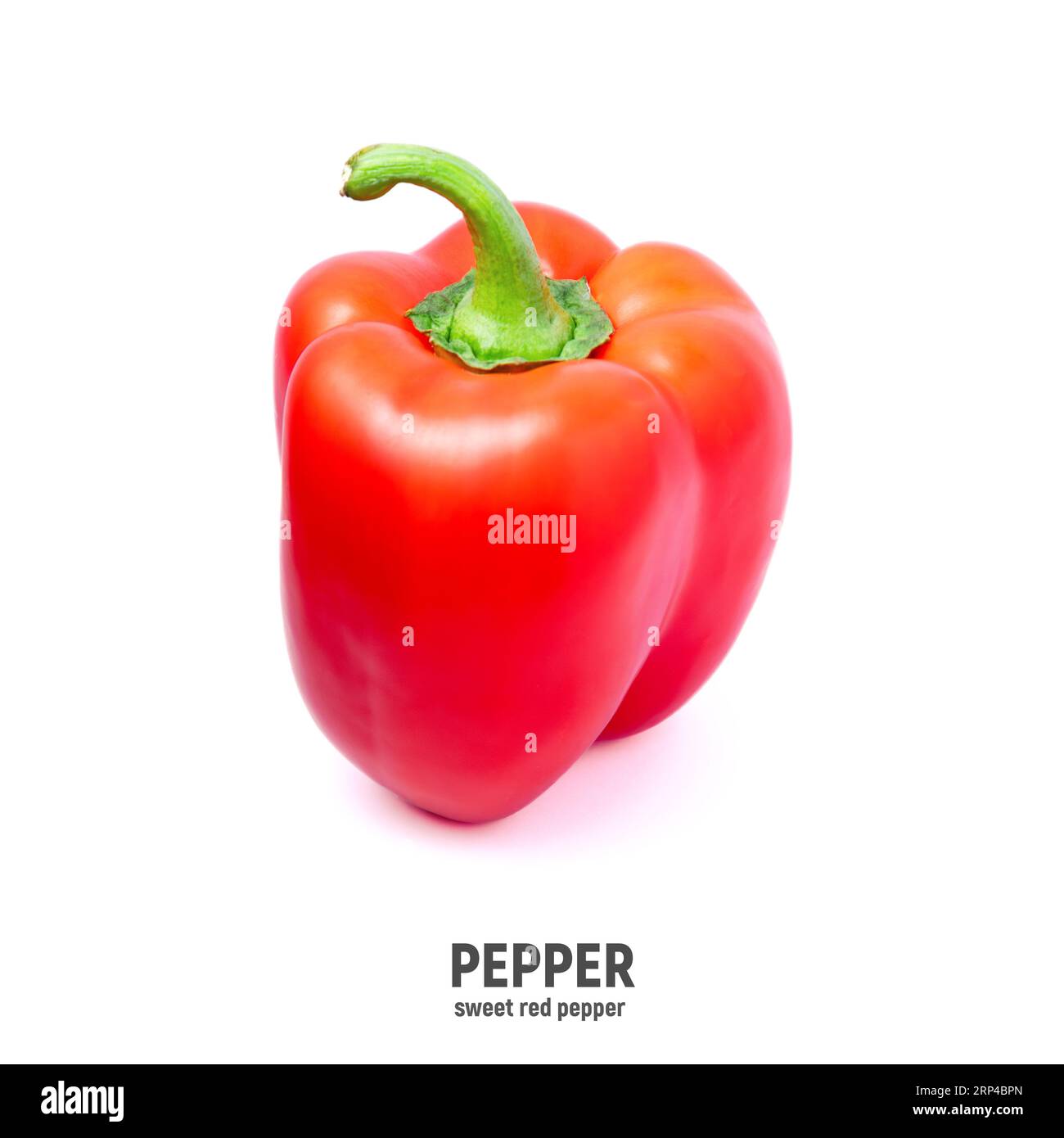 Red sweet pepper isolated on white background Stock Photo - Alamy