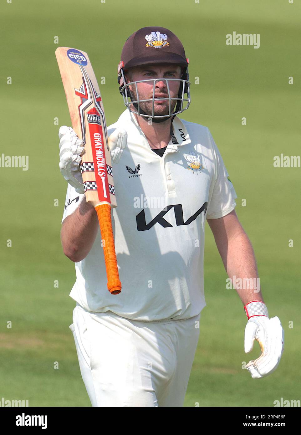 London, UK. 3rd Sep, 2023. Surrey's Dom Sibley reaches his fifty as Surrey take on Warwickshire in the County Championship at the Kia Oval, day one. Credit: David Rowe/Alamy Live News Stock Photo