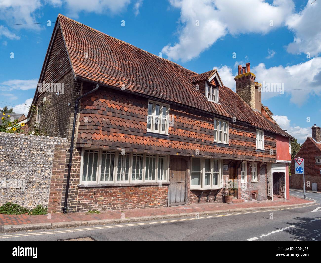 Southover Forge, a house built in the 13th Century and became a forge in 1637 until 1980s, Southover High Street, Lewes, East Sussex, UK. Stock Photo