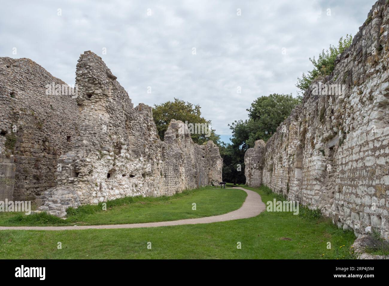 The 12th century Monk's Toilet Block, Lewes Priory (The Priory of St Pancras), the first Cluniac Priory in Britain, Lewes, UK. Stock Photo