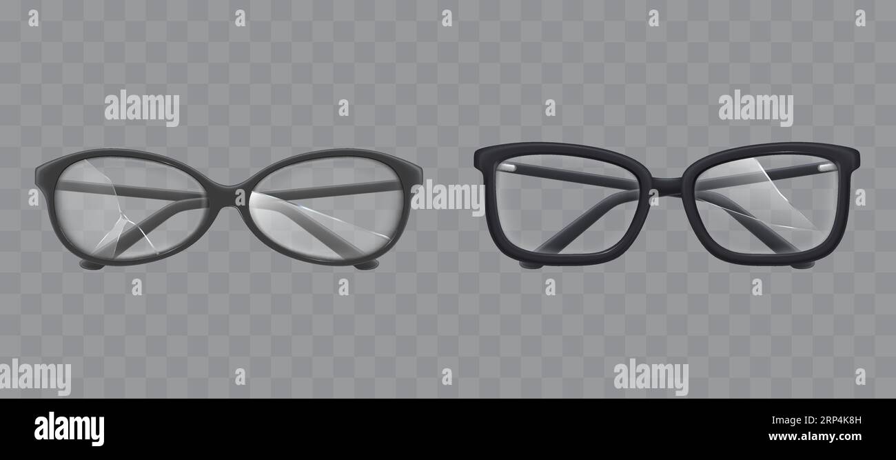 Black square glasses front isolated Stock Vector Images - Alamy