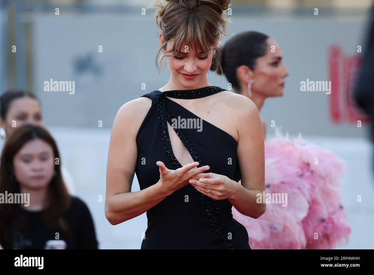Barbara Palvin attends a red carpet for the movie "Poor Things" at the