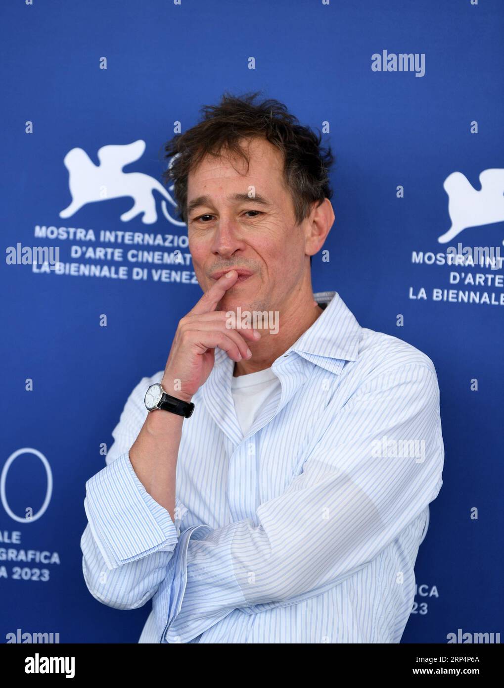 Venice, Italy. 3rd Sep, 2023. Director Bertrand Bonello attends a photocall for the film 'La bete' during the 80th Venice International Film Festival in Venice, Italy, Sept. 3, 2023. Credit: Jin Mamengni/Xinhua/Alamy Live News Stock Photo
