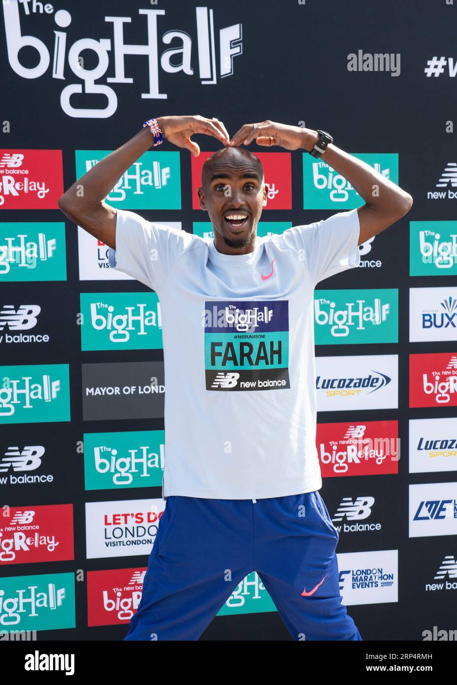 London, UK. 03rd Sep, 2023. Sir Mo Farah's last race in London, The Big Half Marathon, Cut Sark, Greenwich, London UK on Sunday 3rd September 2023. Photo by Gary Mitchell/Alamy Live News Stock Photo