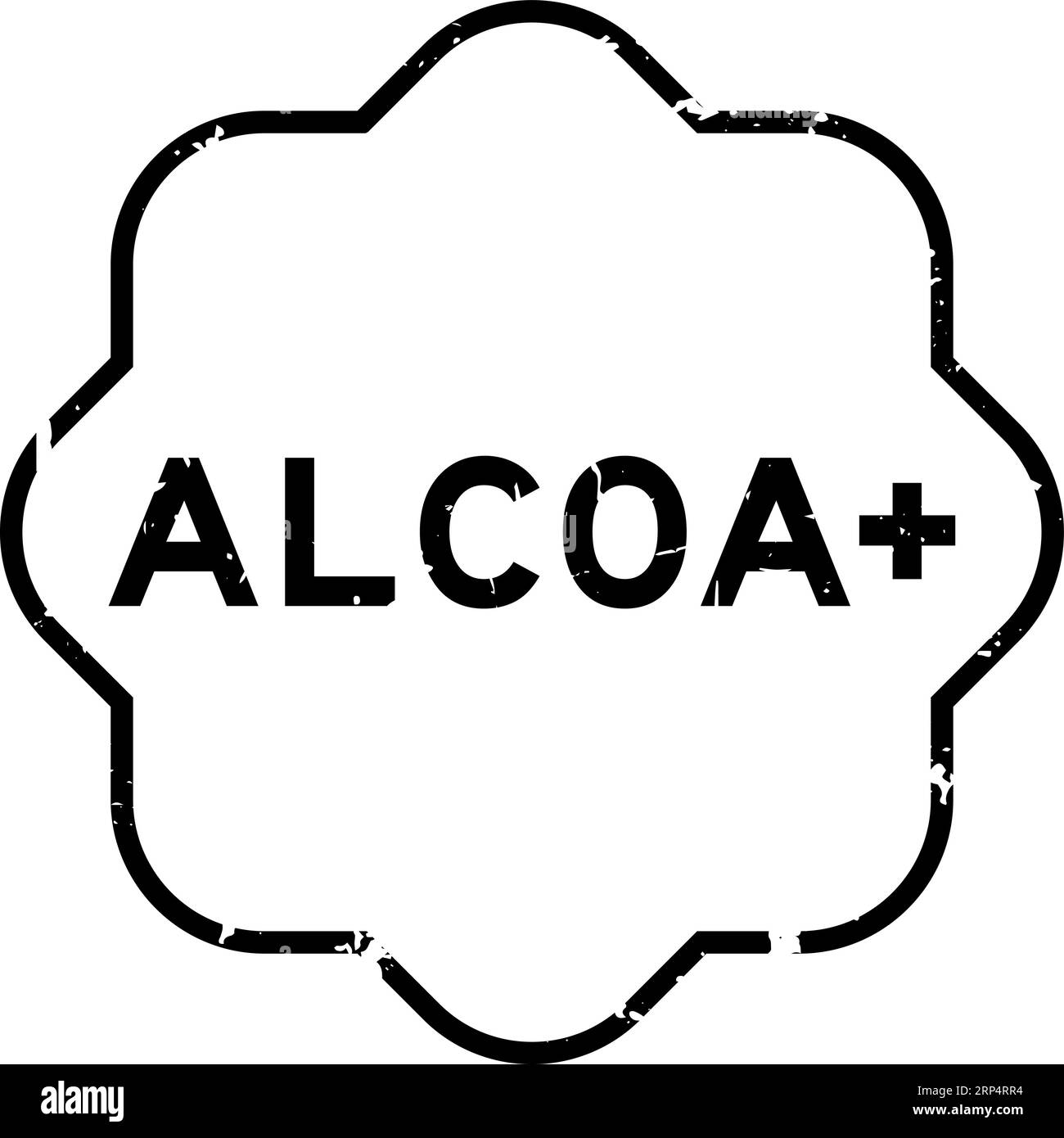 Grunge black ALCOA (Abbreviation of Attributable, Legible, Contemporaneous, Original and Accurate) plus word rubber seal stamp on white background Stock Vector