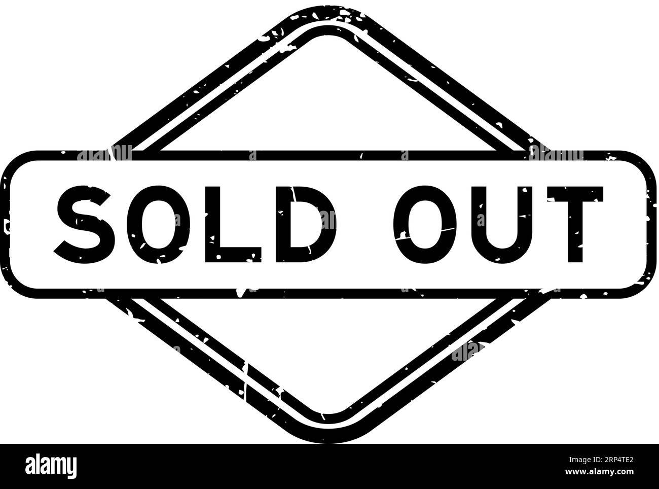 Grunge black sold out word rubber seal stamp on white background Stock ...