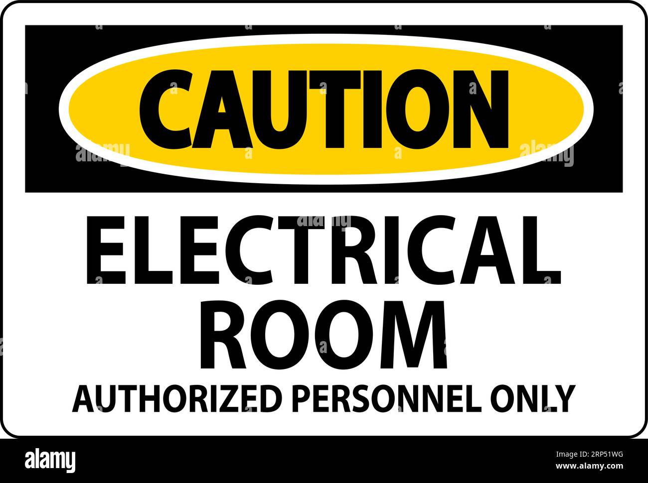 Caution Sign Electrical Room - Authorized Personnel Only Stock Vector ...