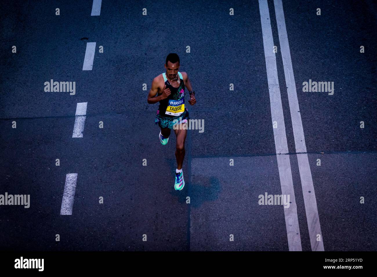 Tadese Worku from Ethiopia competes in the men's category of the Birell