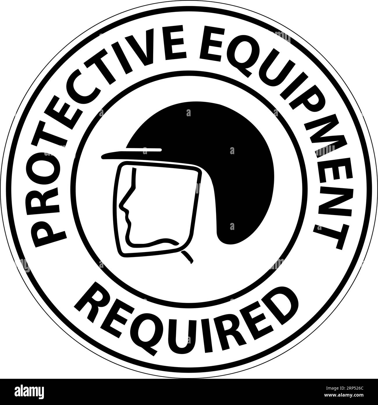 Floor Sign, Protective Equipment Required Stock Vector Image & Art - Alamy