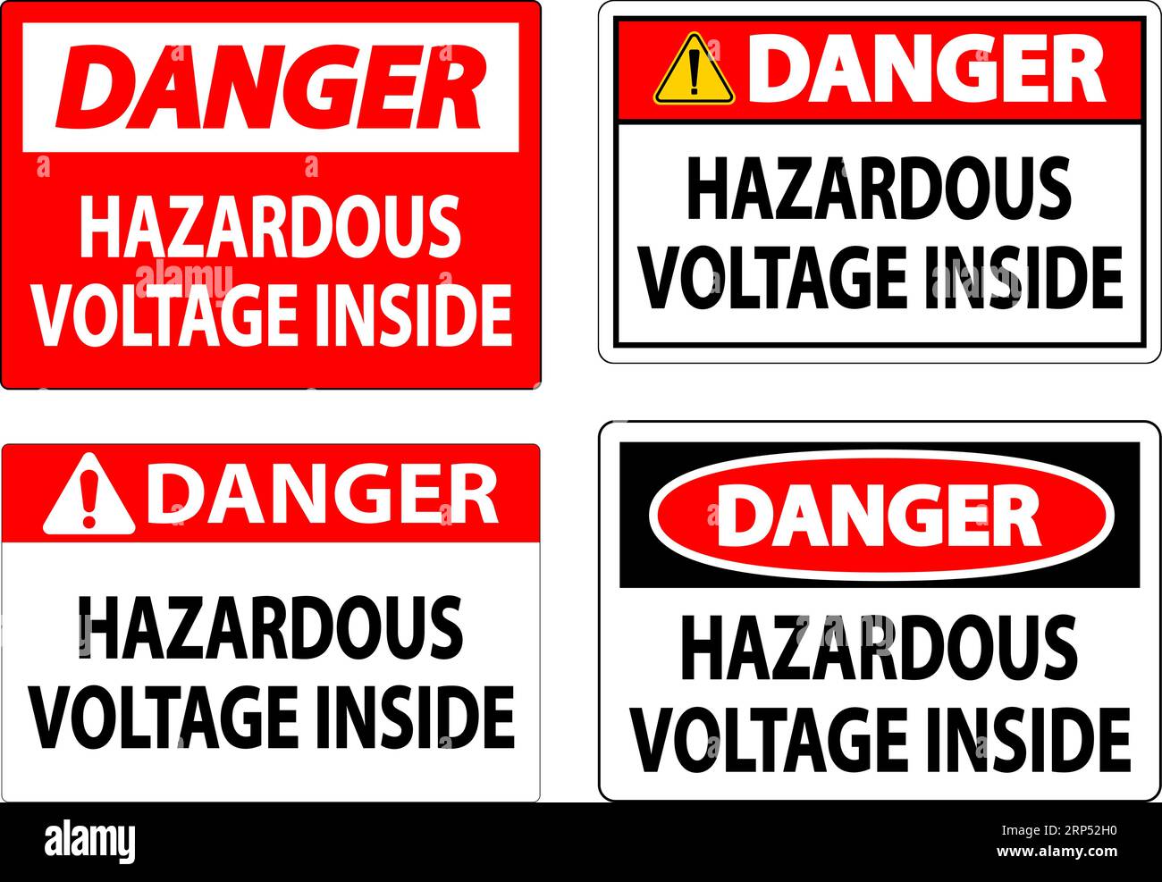 Danger Sign Hazardous Voltage Inside Stock Vector Image & Art Alamy
