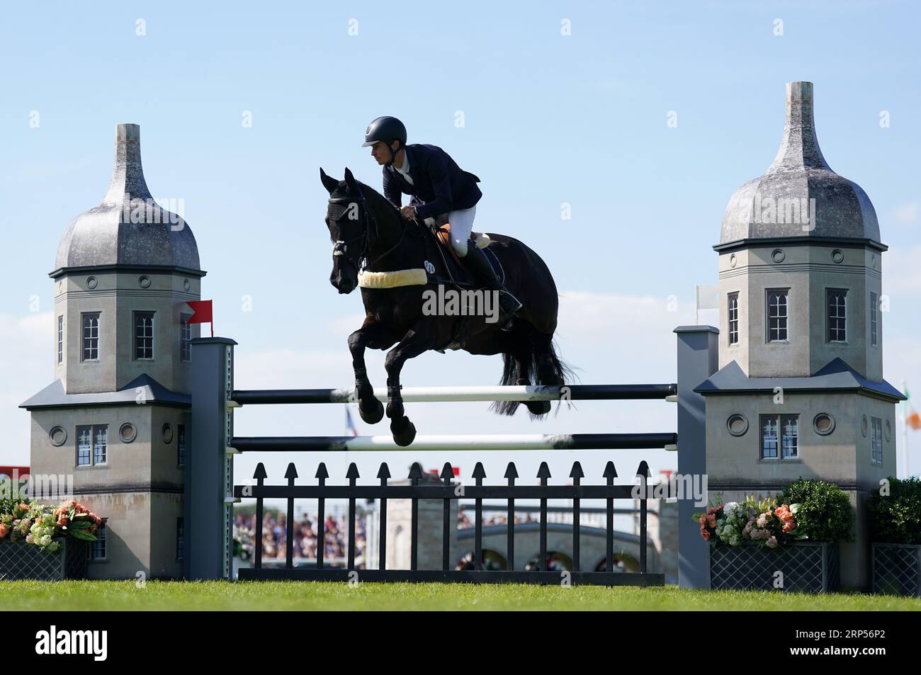 Francis Whittington rides DHI Purple Rain during day four of the 2023 Defender Burghley Horse Trials in Stamford, Lincolnshire. Picture date: Sunday September 3, 2023. Stock Photo