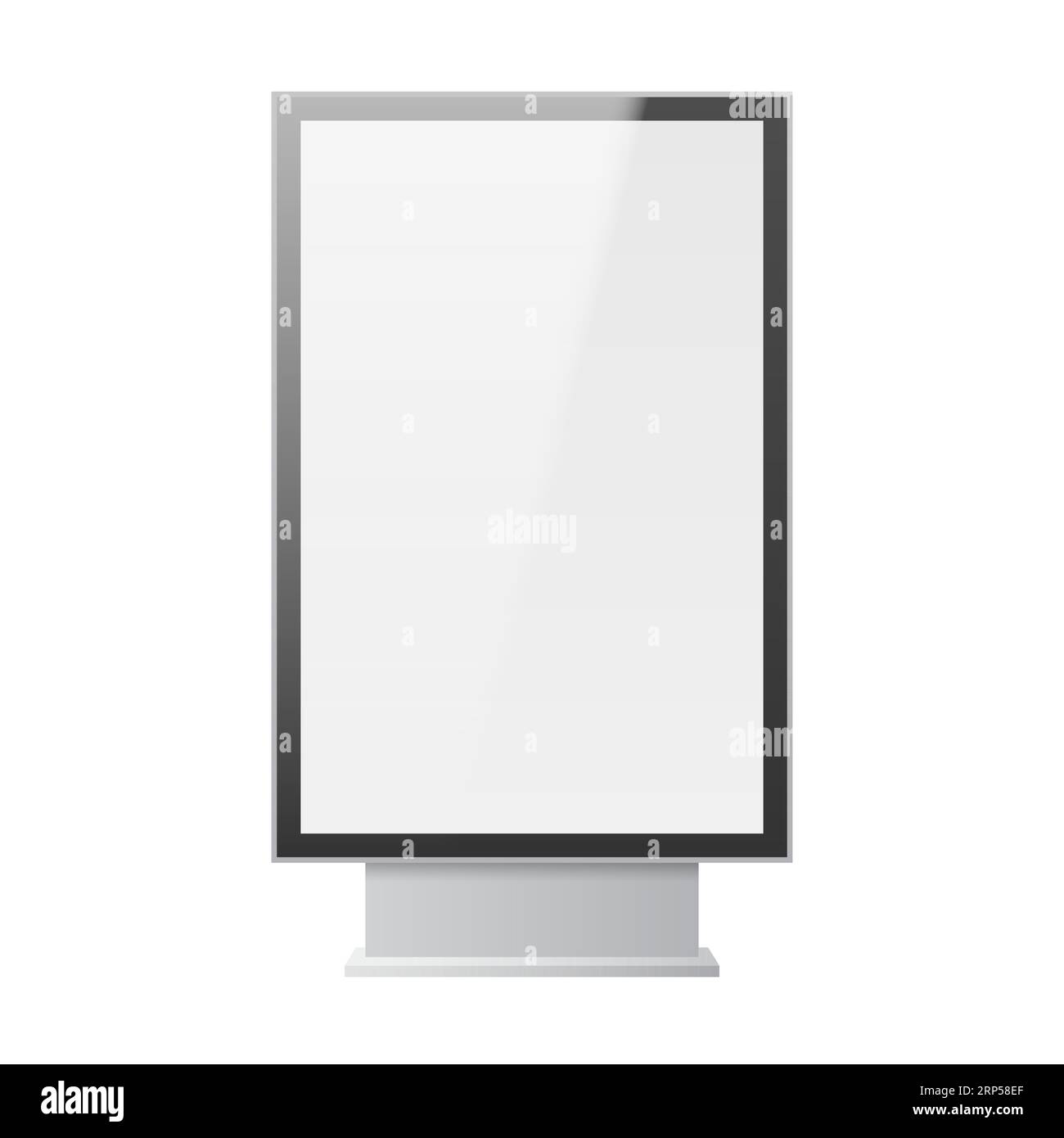 Blank billboard for public transport stop and outdoor advertisement