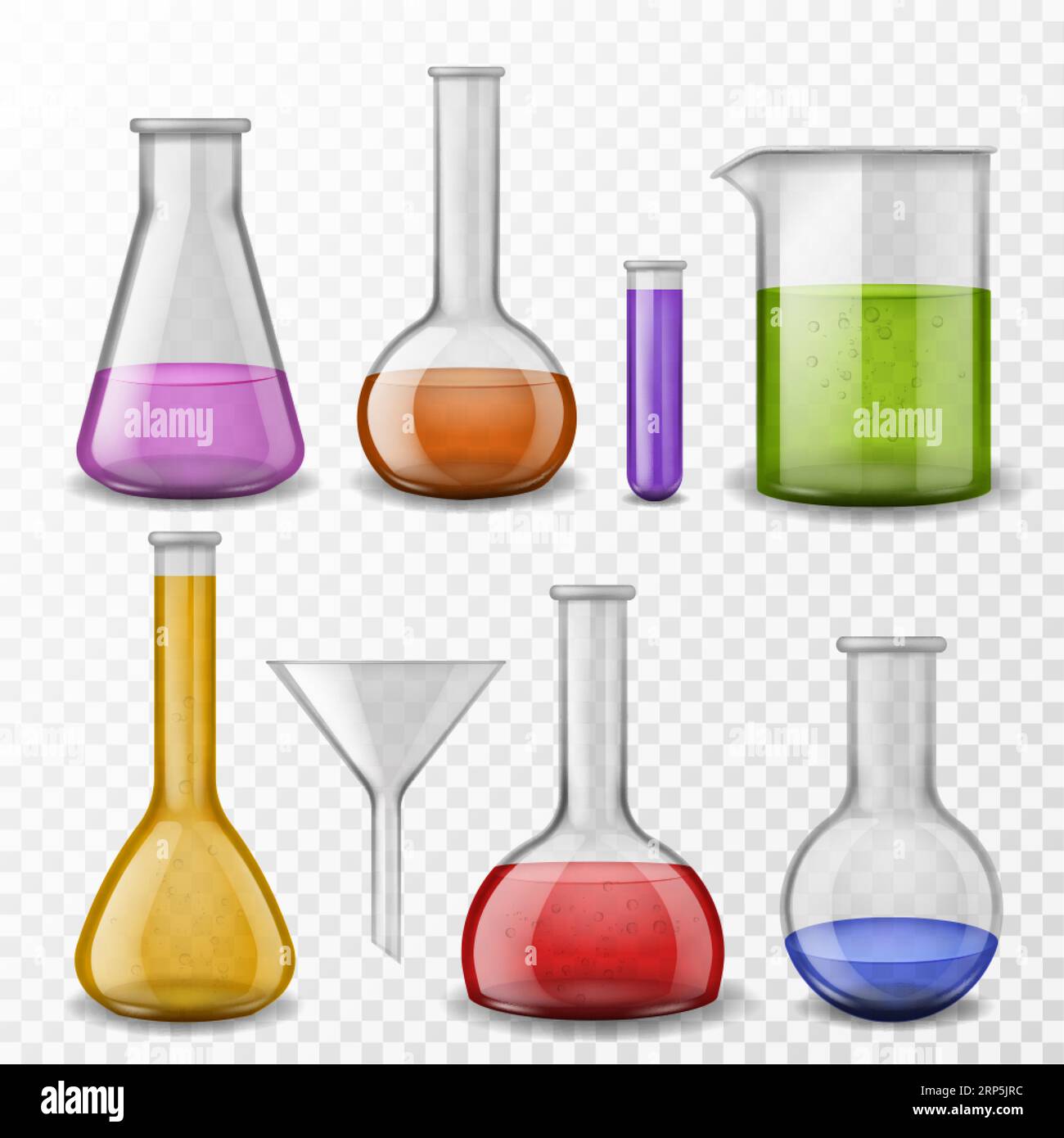 Chemistry lab tools. Laboratory instruments for experiment. Glass