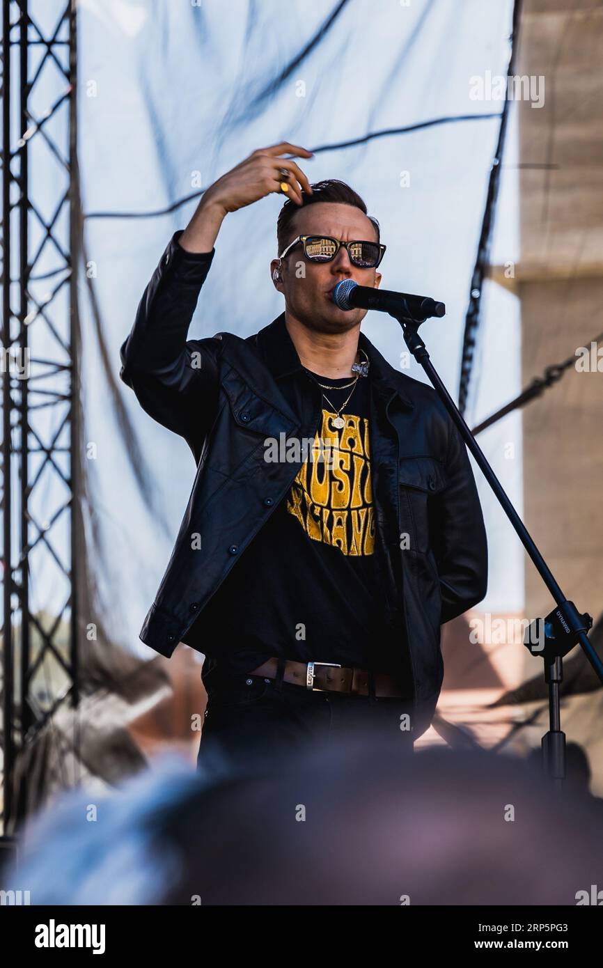 Wroclaw, Poland May 1 2023 Live performance of Mrozu sintger and his