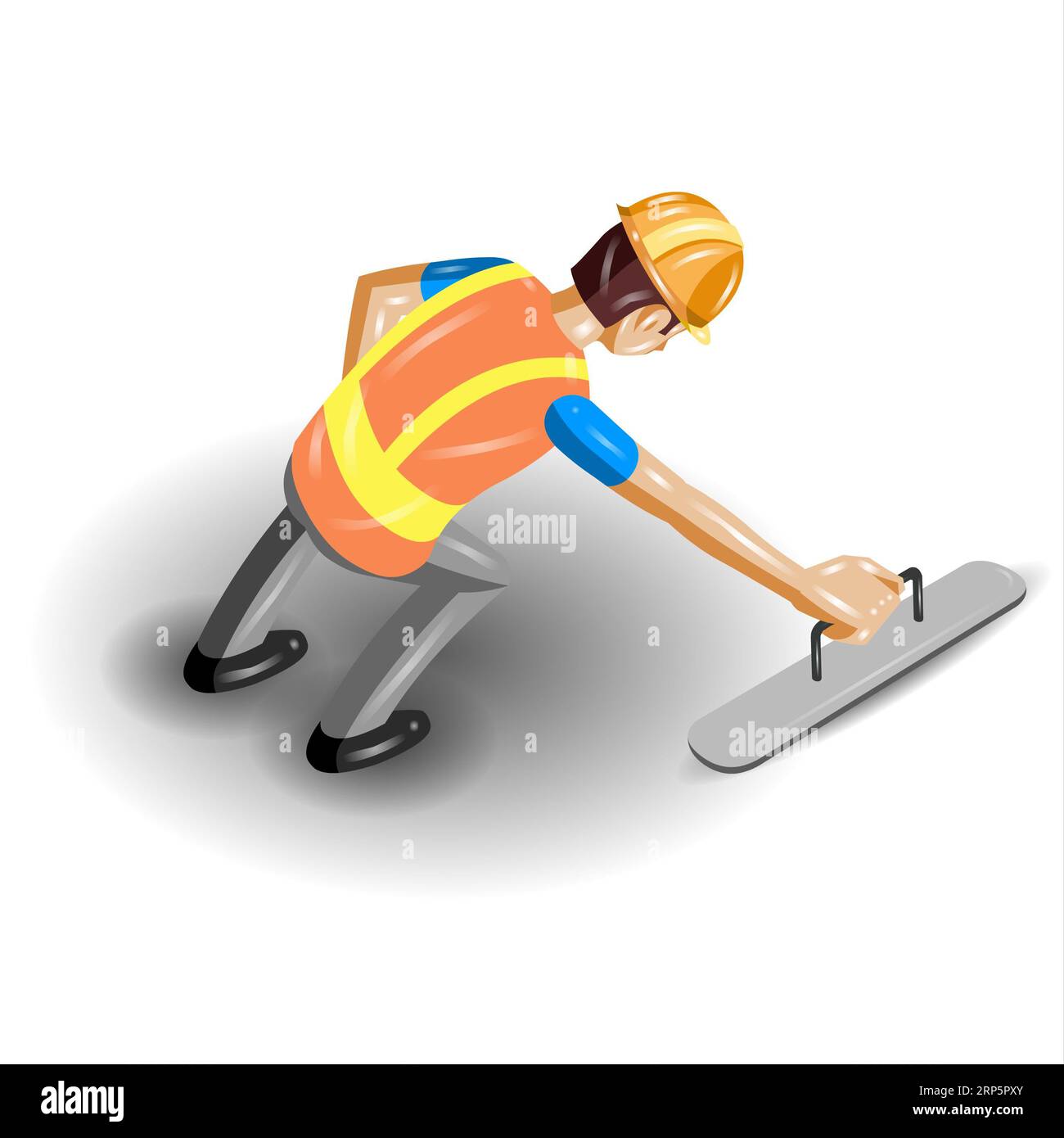 Man working on construction site Stock Photo