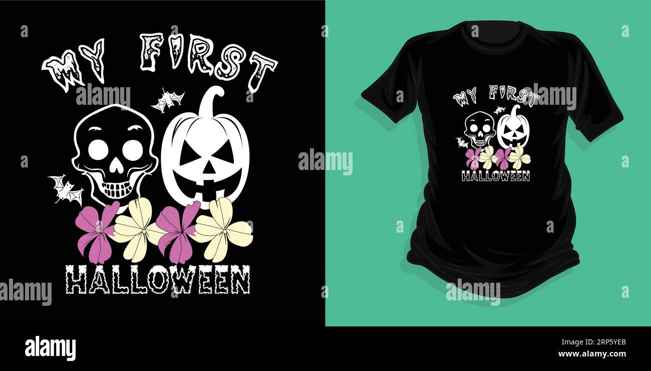 Halloween t shirt Halloween vibes, funny Halloween t shirt, spooky t shirt, Halloween vector design, vector t shirt Stock Vector