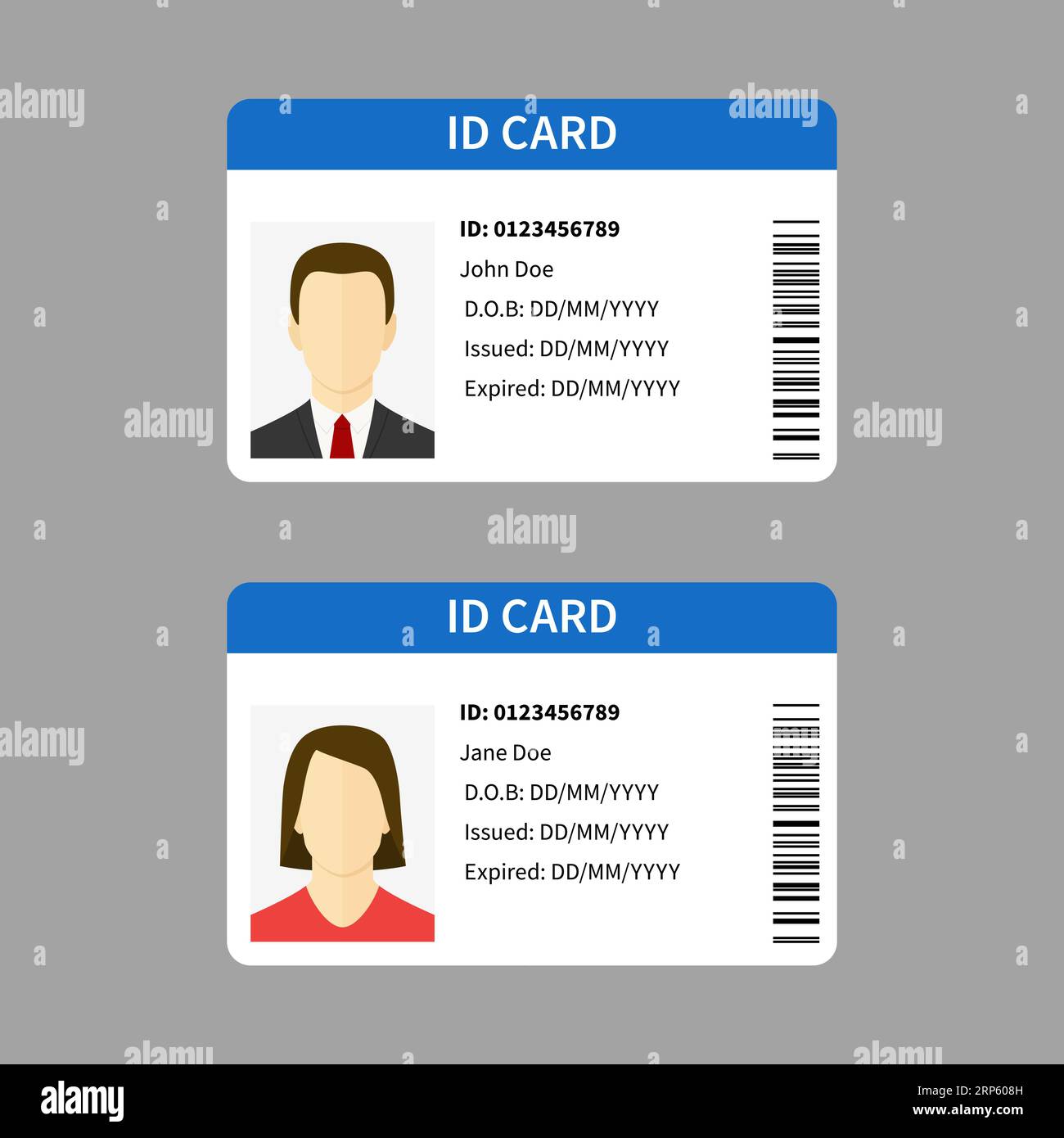 National registration and identity card Stock Vector Images Alamy