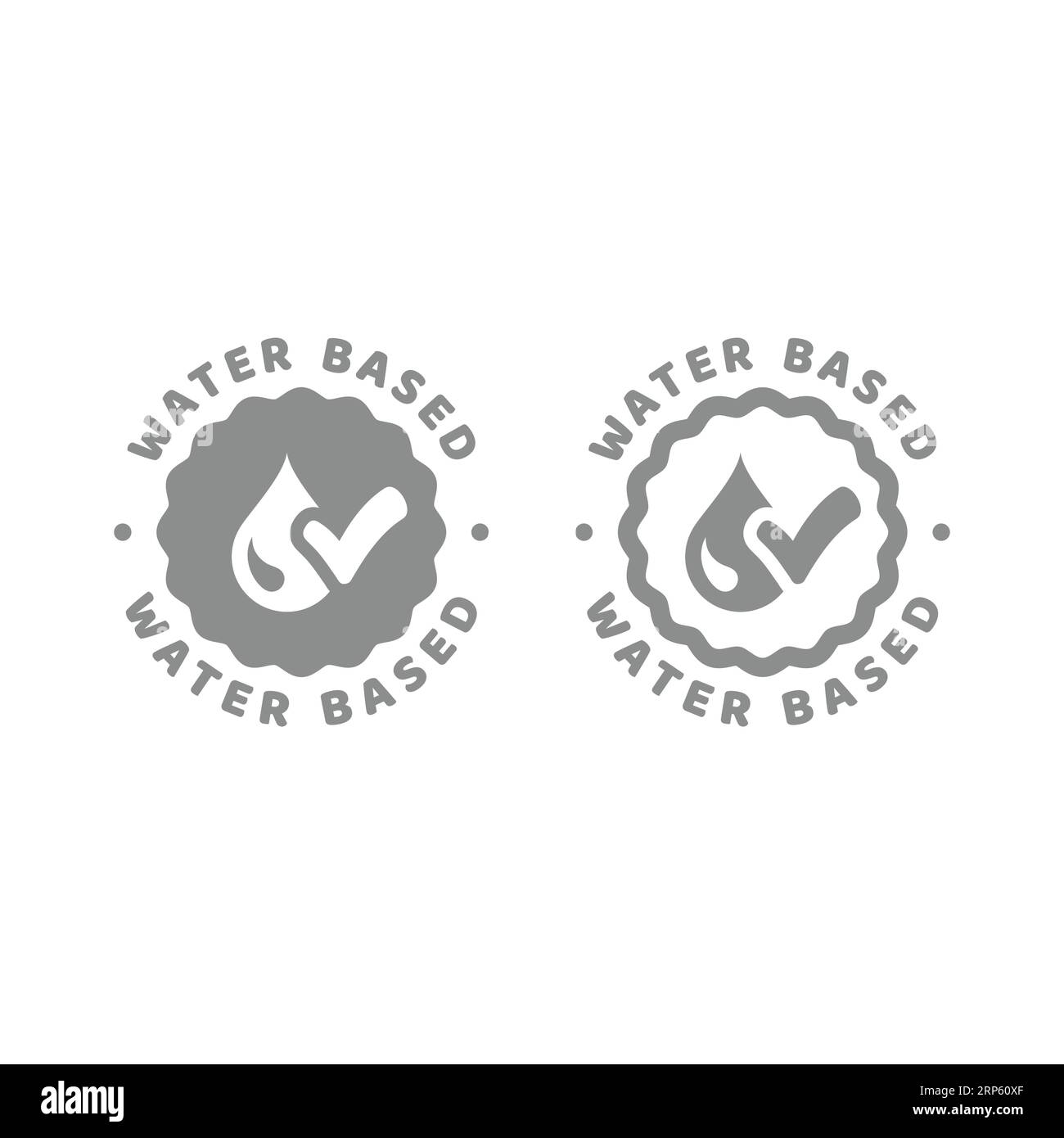 Water based vector label. Packaging simple tag badge Stock Vector Image