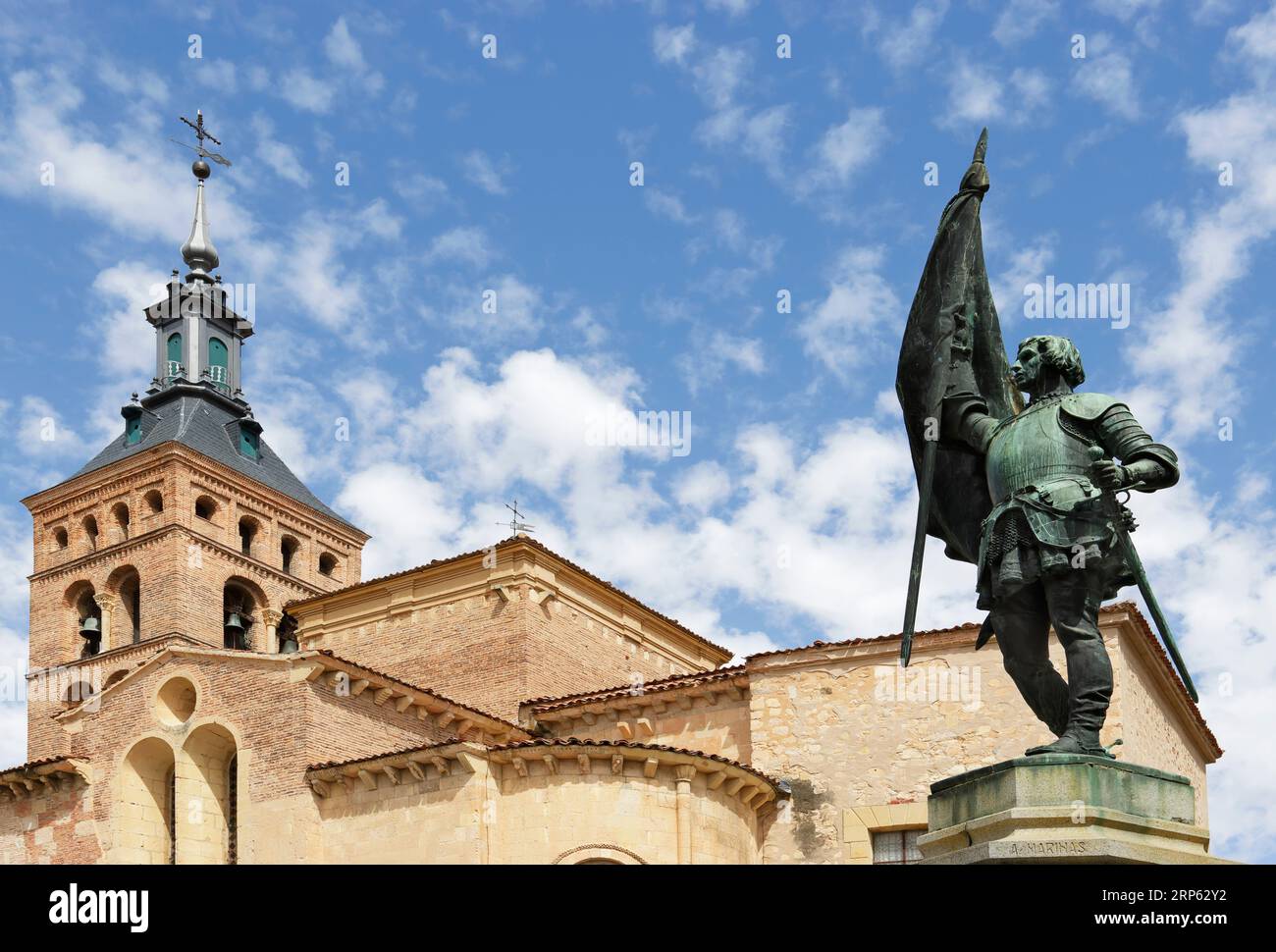 Views of the Romanesque church Iglesia de San Juan de los Caballeros