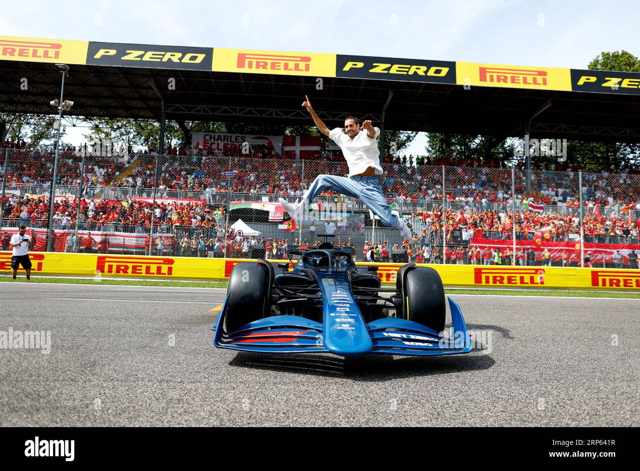 Monza, Italy. 3rd Sep, 2023. Gianmarco Tamberi with the 2024 Formula 2 ...