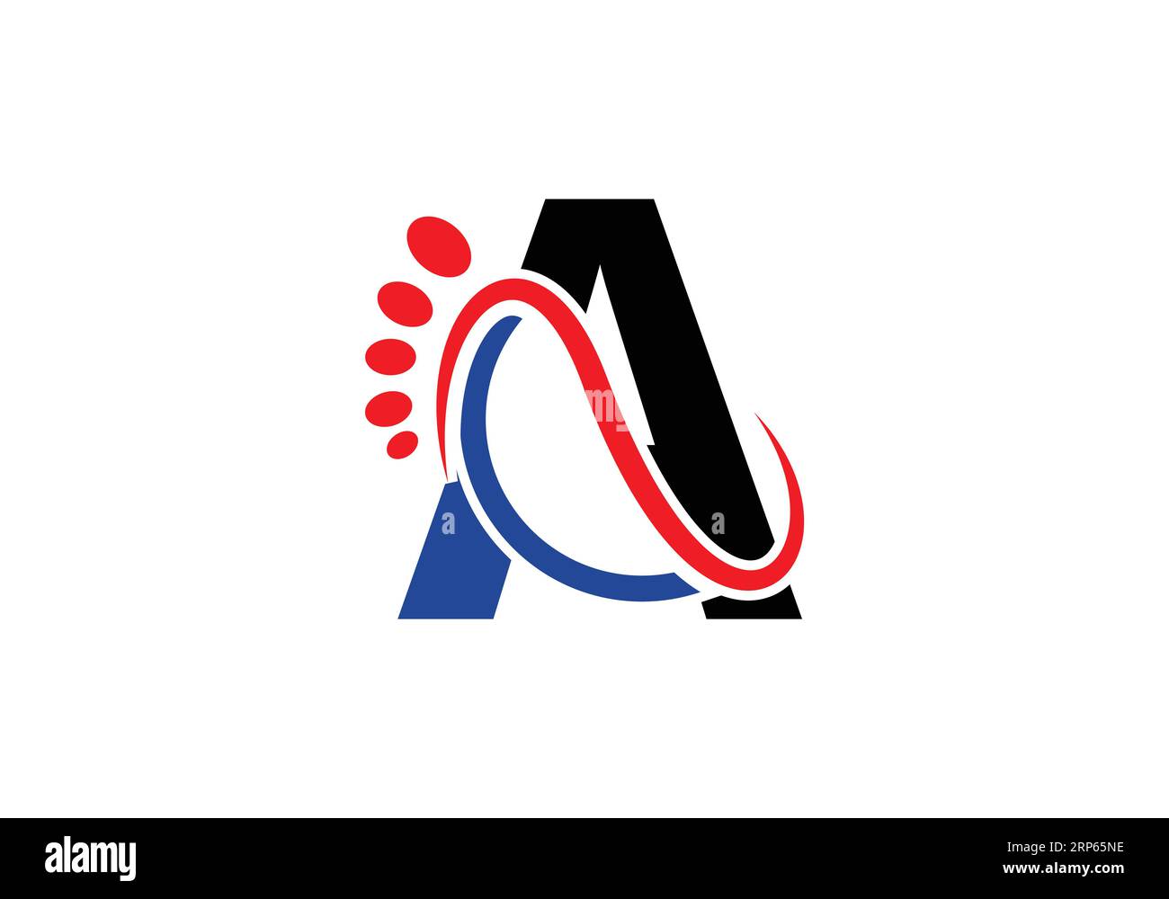Letter A Foot Logo Design Vector Template Stock Vector Image & Art Alamy