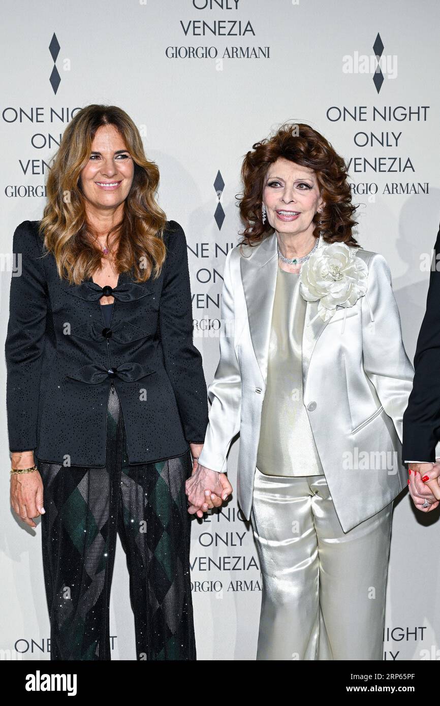 Venice Italy 03rd Sep 2023 Roberta Armani Sophia Loren Giorgio 